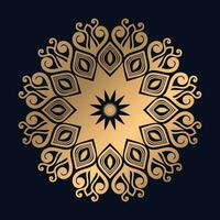 Golden Arabic Pattern Mandala Design Vector Template