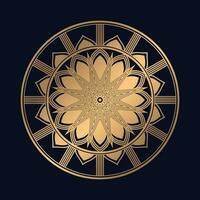 Luxurious mandala design with golden colorful vector Template