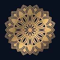 Luxurious mandala design with golden colorful vector Template