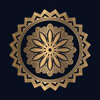 Luxurious mandala design with golden colorful vector Template