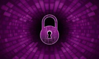 Modern Cybersecurity Technology Background with padlock vector