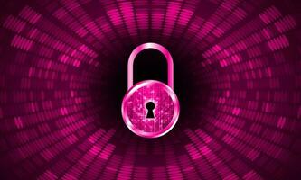 Modern Cybersecurity Technology Background with padlock vector