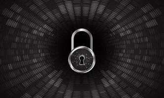 Modern Cybersecurity Technology Background with padlock vector