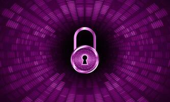 Modern Cybersecurity Technology Background with padlock vector