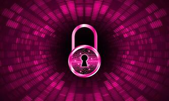 Modern Cybersecurity Technology Background with padlock vector