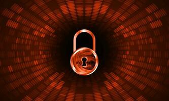 Modern Cybersecurity Technology Background with padlock vector