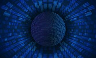 fondo de tecnología de ciberseguridad moderna con globo azul vector