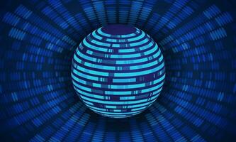 Modern Cybersecurity Technology Background with Blue Globe vector