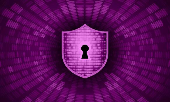 Modern Cybersecurity Technology Background with shield and lock vector