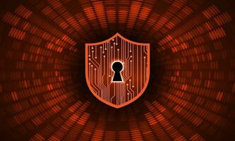 Modern Cybersecurity Technology Background with shield and lock vector