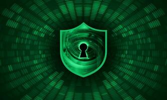 Modern Cybersecurity Technology Background with shield and lock vector