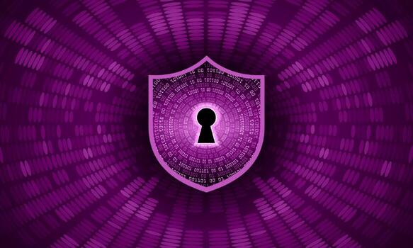 Modern Cybersecurity Technology Background with shield and lock vector