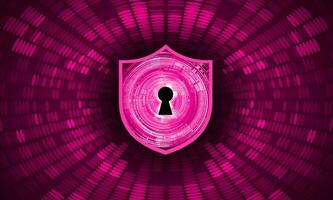 Modern Cybersecurity Technology Background with shield and lock vector