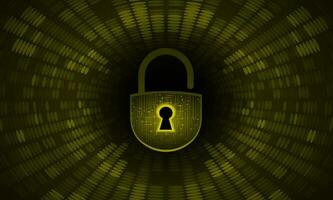 Modern Cybersecurity Technology Background with padlock vector