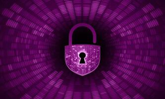 Modern Cybersecurity Technology Background with padlock vector