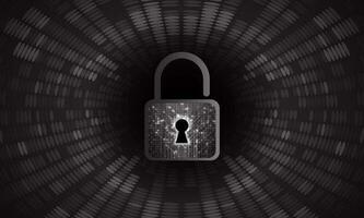 Modern Cybersecurity Technology Background with padlock vector