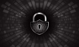 Modern Cybersecurity Technology Background with padlock vector