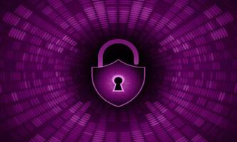 Modern Cybersecurity Technology Background with padlock vector
