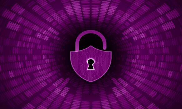 Modern Cybersecurity Technology Background with padlock vector