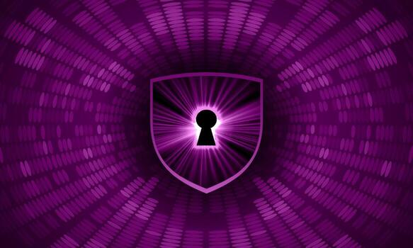 Modern Cybersecurity Technology Background with shield vector