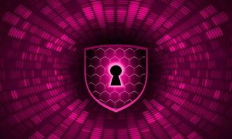 Modern Cybersecurity Technology Background with shield vector