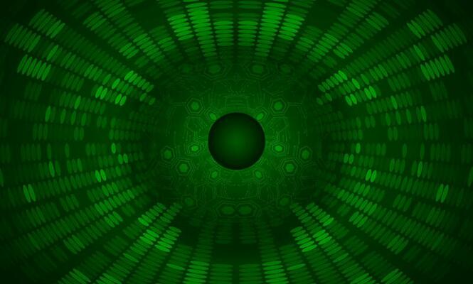 Modern Holographic Eye on Technology Background