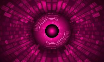 Modern Holographic Eye on Technology Background vector