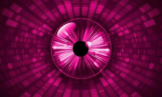 Modern Holographic Eye on Technology Background vector