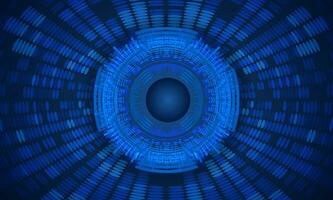 Modern Holographic Eye on Technology Background vector