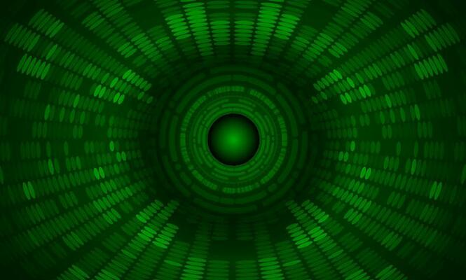 Modern Holographic Globe on Technology Background
