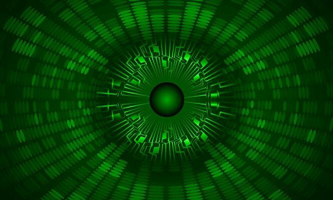 Modern Holographic Globe on Technology Background