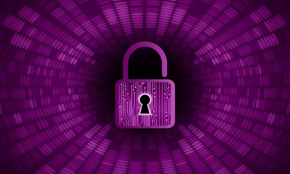 Fondo de tecnología de ciberseguridad moderna con candado vector