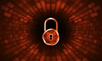 Modern Cybersecurity Technology Background with padlock vector