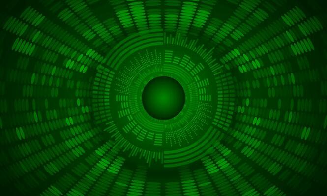 Modern Holographic Eye on Technology Background