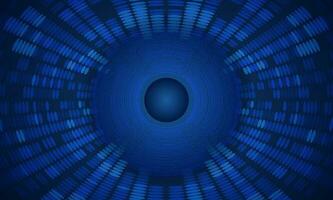 Modern Holographic Eye on Technology Background vector