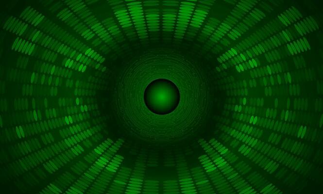Modern Holographic Globe on Technology Background