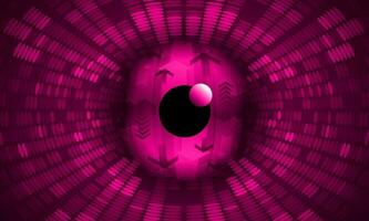 Modern Holographic Eye on Technology Background vector