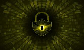 Modern Cybersecurity Technology Background with padlock vector