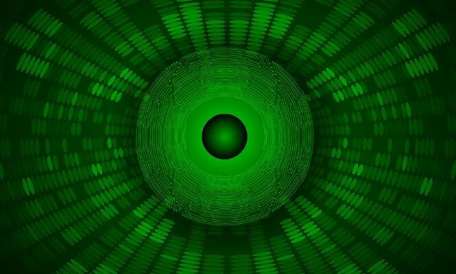 Modern Holographic Globe on Technology Background