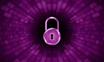 Modern Cybersecurity Technology Background with padlock vector