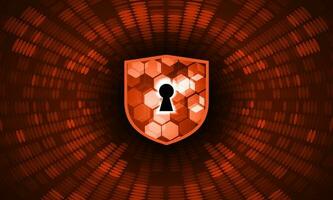 Modern Cybersecurity Technology Background with shield and lock vector