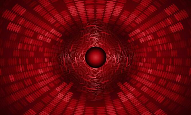 Modern Holographic Globe on Technology Background