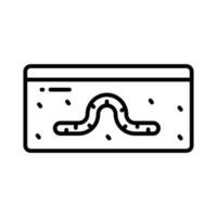 Carefully crafted vector of earthworm in trendy style, ready to use icon