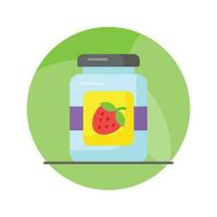 Check this amazing vector of jam jar in modern style, ready to use icon