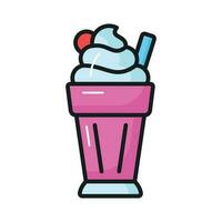 Ice cream cup in modern style, ready to use and download vector