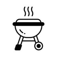 An amazing Bbq grill vector design in modern style, easy to use icon