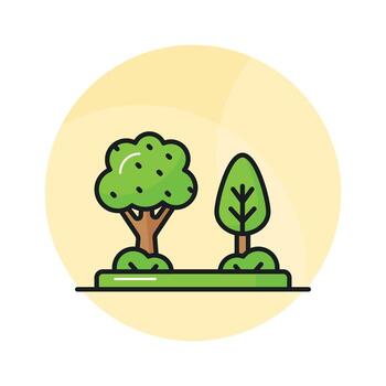 Check this beautifully designed icon of spring scene in editable style, ready to use icon vector