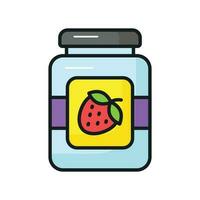 Check this amazing vector of jam jar in modern style, ready to use icon