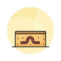 Carefully crafted vector of earthworm in trendy style, ready to use icon