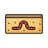 Carefully crafted vector of earthworm in trendy style, ready to use icon